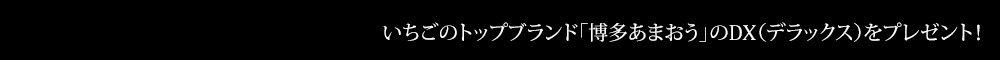 JFX 高級いちご「博多あまおう」DX(デラックス)プレゼントキャンペーン!