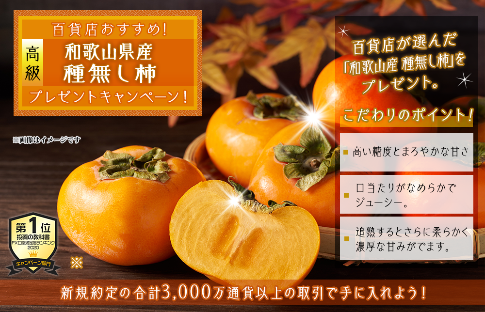 和歌山県産種無し柿プレゼントキャンペーン!