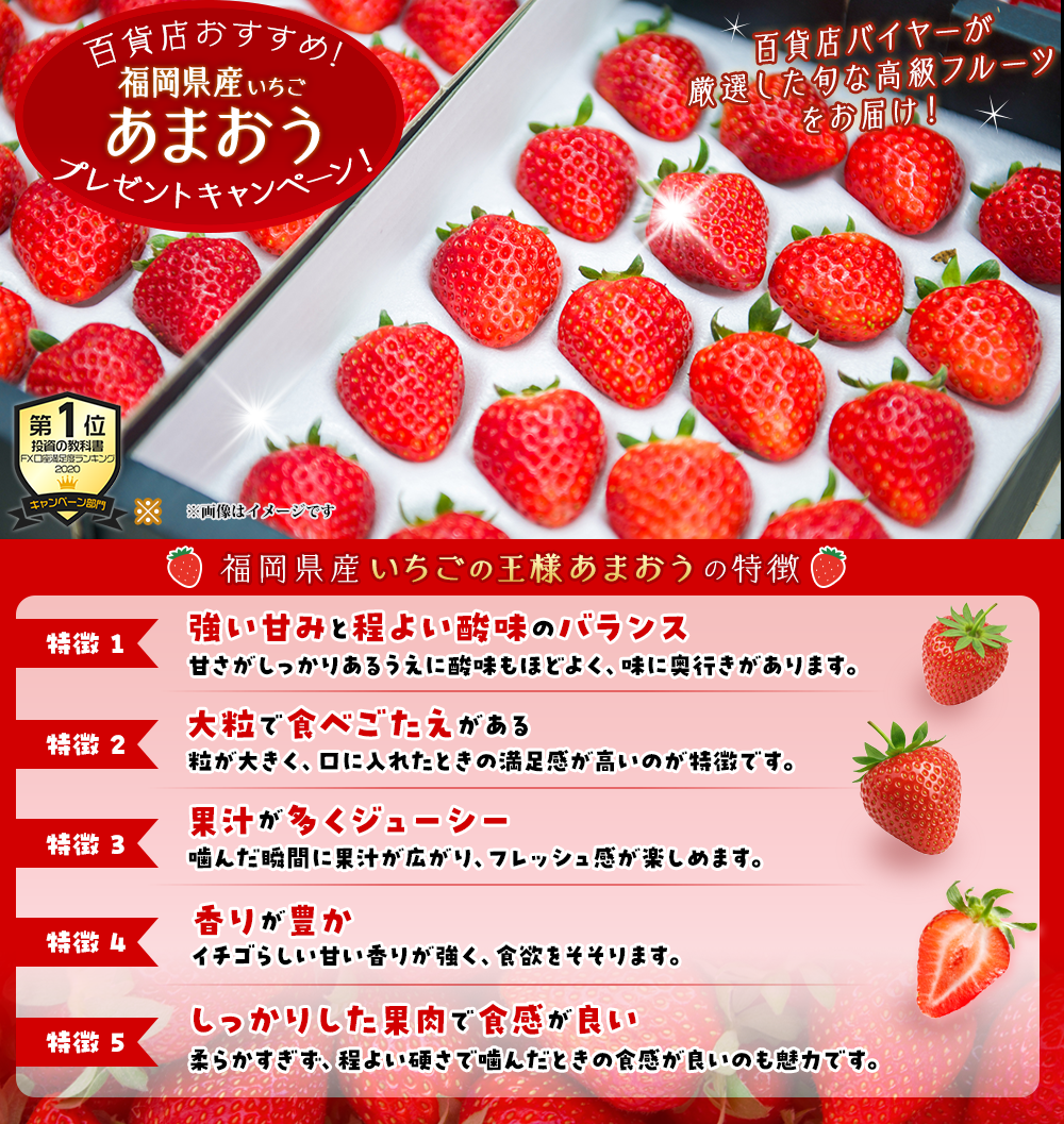 福岡県産いちご あまおうプレゼントキャンペーン!